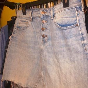 Button up Jean Skirt
